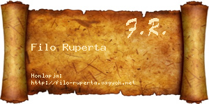 Filo Ruperta névjegykártya
